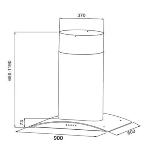H95.9P Island Chimney Hood