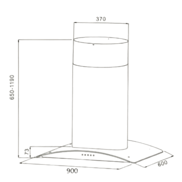 H97.9S Island Chimney Hood