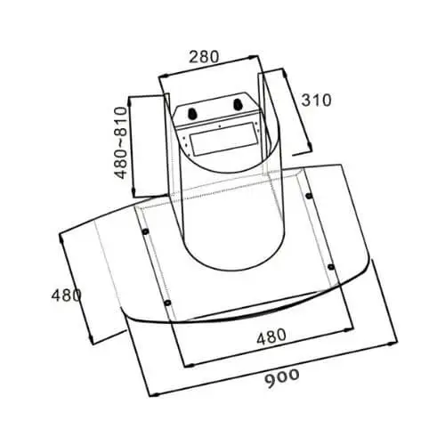 H77.9PB-1 Kitchen Chimney Hood